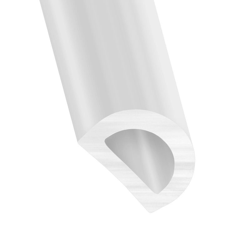 White PVC D Fender 32mm x 21mm – 9m Coil for Marine Protection