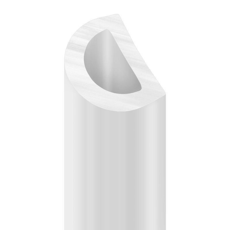 White PVC D Fender 32mm x 21mm – 9m Coil for Marine Protection