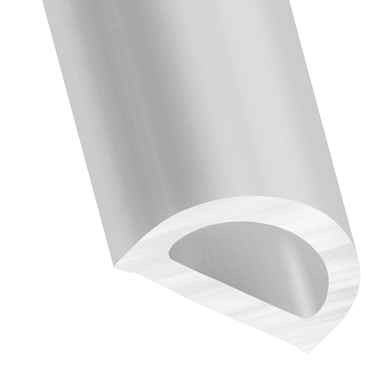 White PVC 3m D-Shaped Boat Fender – 76mm x 44mm