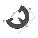 High-Quality PVC D Fender for Marine Protection – 20m Black Coil