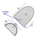 Pre-Drilled Stainless Steel End Cap for Easy Fit D Fender System