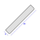 White Rigid PVC Fixing Strip for Secure Fender Installation – 38mm x 6mm