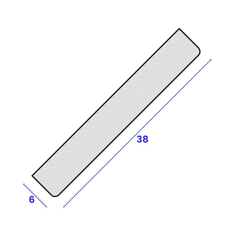 White Rigid PVC Fixing Strip for Secure Fender Installation – 38mm x 6mm