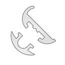 Heavy-Duty White PVC Fender with Insert – 48mm x 23mm