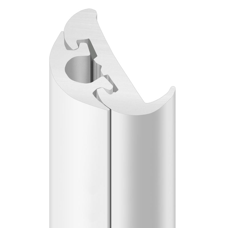 Heavy-Duty White PVC Fender with Insert – 48mm x 23mm