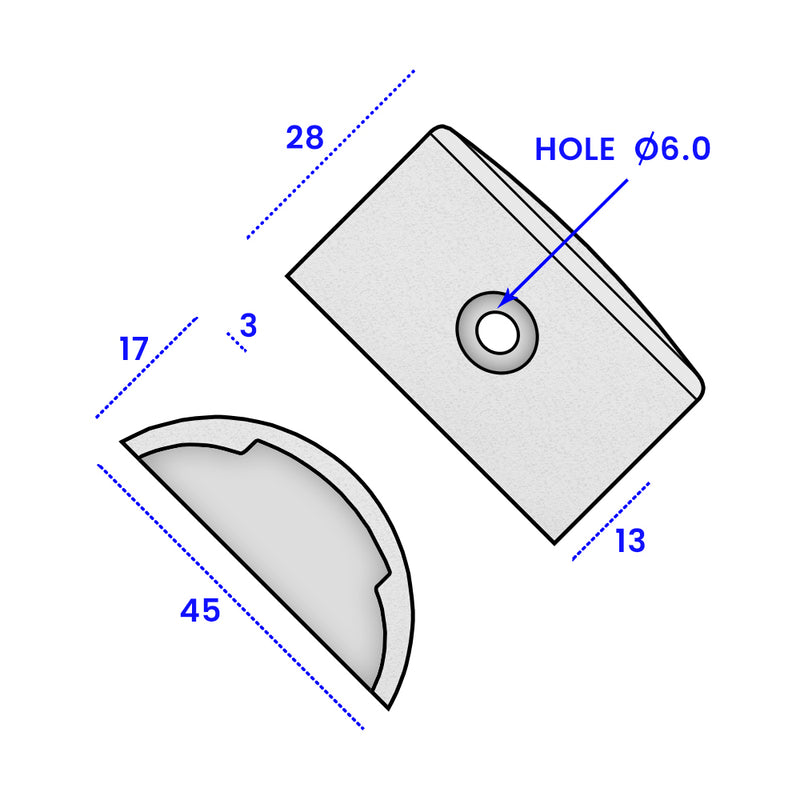 Polished Stainless Steel End Cap for Boat Fendering – AISI 316