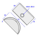 White Polypropylene End Cap for Boat Fendering – 48mm x 23mm
