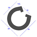 Protective PVC U Fender Designed for 19mm Flange/Edge