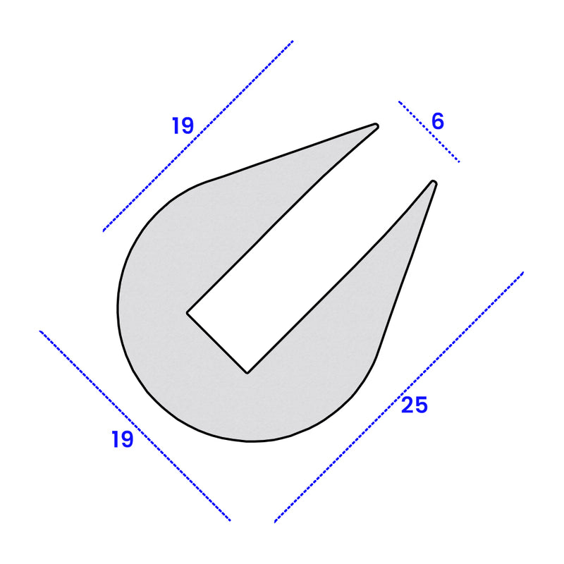 PVC U Fender for Impact Protection 6mm Panel Gap - 30m Length