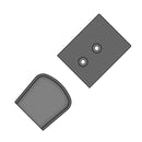 Durable Black Plastic End Cap for 32mm x 36mm PVC U Fenders