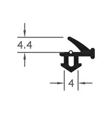 High Durable Black TPE  Flipper Seal For Door Sealing - 275m