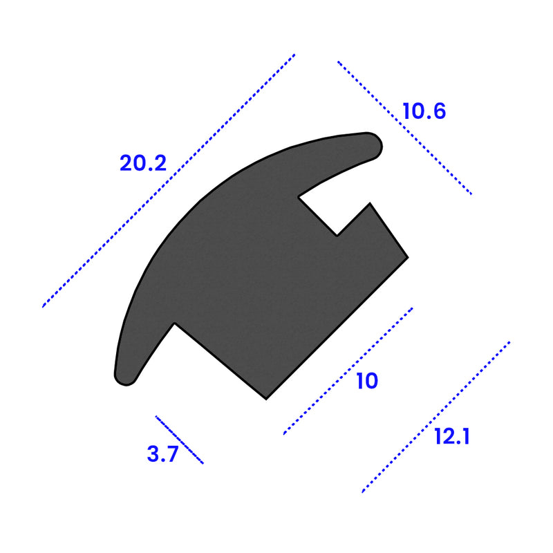 High-Quality EPDM Running Board Tread – 20.2mm x 10.6mm