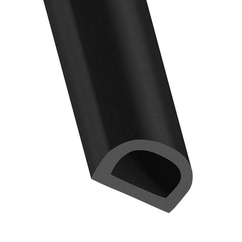 High-Quality Black EPDM Rubber D Fender Protect Your Boat With 22mm x 15mm