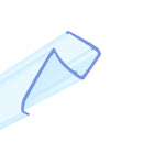 High Quality Rigid PVC Shower Screen Seal for Straight Glass (Lengths of 800mm to 2000mm)