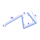 High-Quality Rigid PVC Shower Seal  4-6mm For Straight Glass Ideal For Bathrooms