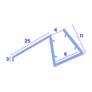 Clear Shower Screen Seal for 4-6mm Glass (Lengths of 800mm to 2000mm)
