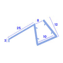 High Quality Rigid PVC Shower Screen Seal for Straight Glass (Lengths of 800mm to 2000mm)
