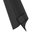 Black PVC U-Section Shower Seal For Bath Screens and Shower Doors 8-10mm
