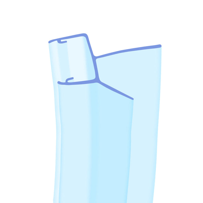 Flexible PVC Shower Seal for Curved Glass Custom Length Available
