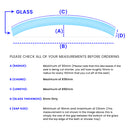 Durable Clear Seal for Curved Shower Glass – Fits 18mm to 23mm Gaps