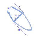 Clear Rigid PVC Shower Screen Seal for Straight Glass (800mm to 2500mm)
