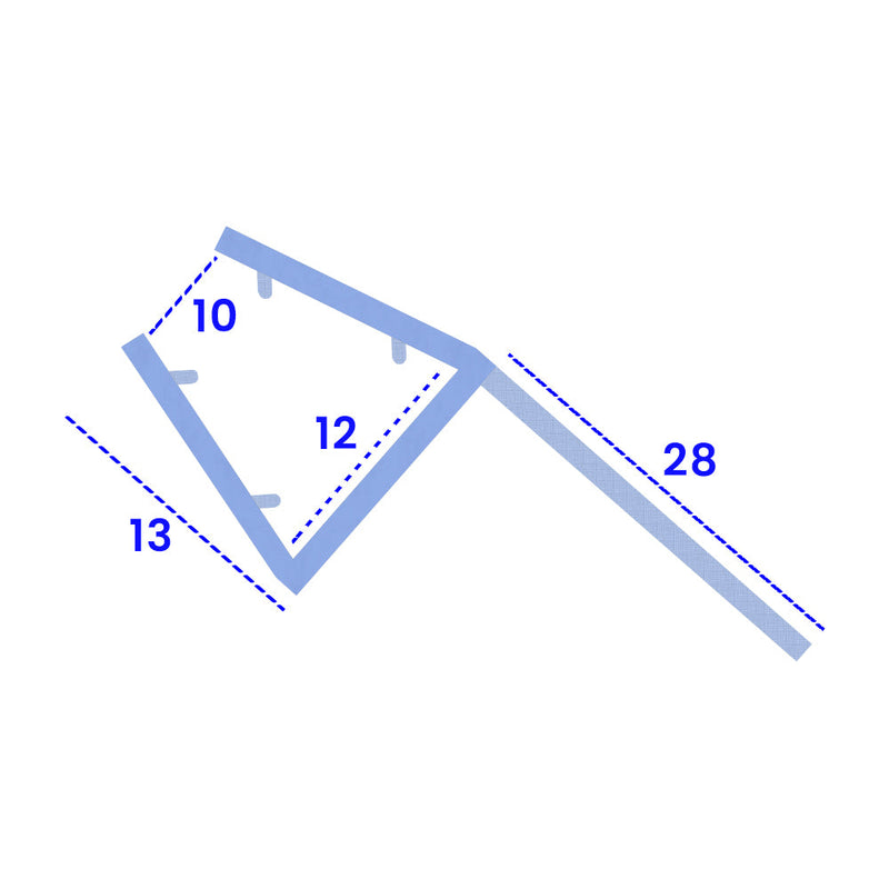 Premium Clear Straight Shower Seal Fits 10mm to 12mm Glass and Seals Gaps from 23mm to 28mm