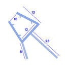 Clear PVC Shower Seal for 10-12mm Glass – Seals Gaps 18mm to 23mm