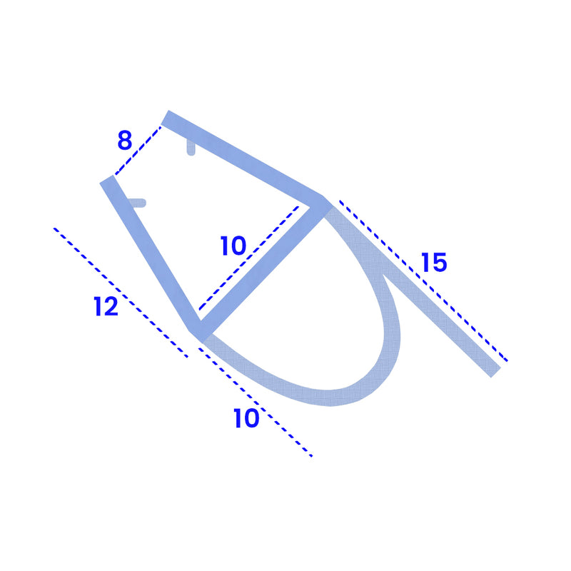 Premium PVC U Section Seal For Bath Screens and Shower Doors 8-10mm Glass