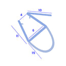 High-Quality Clear Shower Seal for Bath Screens and Shower Doors 10-15mm Gap Coverage