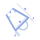 Durable Clear Shower Seal for 8-10mm Straight Glass Panels