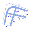 Clear Corner Shower Seal for 4mm-6mm Glass 90° Fit