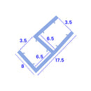 Premium Clear Corner Seal 90° Glass Connections For Vertical Glass Edges