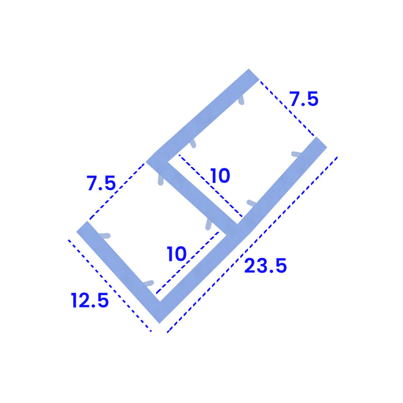 Clear Corner Seal for 8mm-10mm Glass – Vertical Fit for 90° Junctions