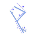 Clear Shower Door Seal for Straight Glass Perfect for 6-11mm Gaps