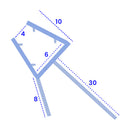 Rigid PVC Shower Screen Seal for 4-6mm Glass Gaps (800mm, 900mm, 1400mm, 2000mm)