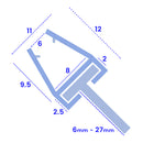 High Quality Shower Screen Seal for 8mm Glass (Various Lengths)