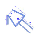 Rigid PVC Shower Screen Seal for Straight Glass (Various Lengths)