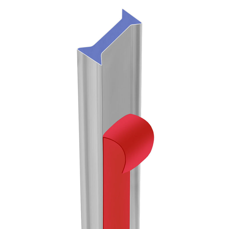 Clear Glass Partition Seal with 3M VHB Backing 8mm Glass Compatible