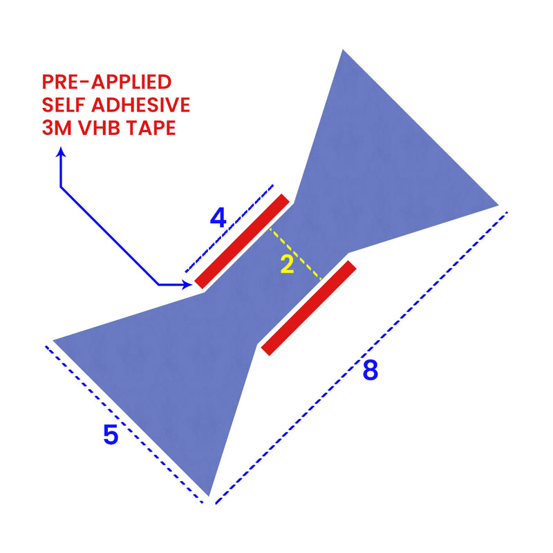 Clear Glass Partition Seal for 8mm Glass Easy Installation With 3M VHB Adhesive