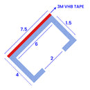High-Quality Clear Shower Screen Seal with VHB Tape for Easy Installation