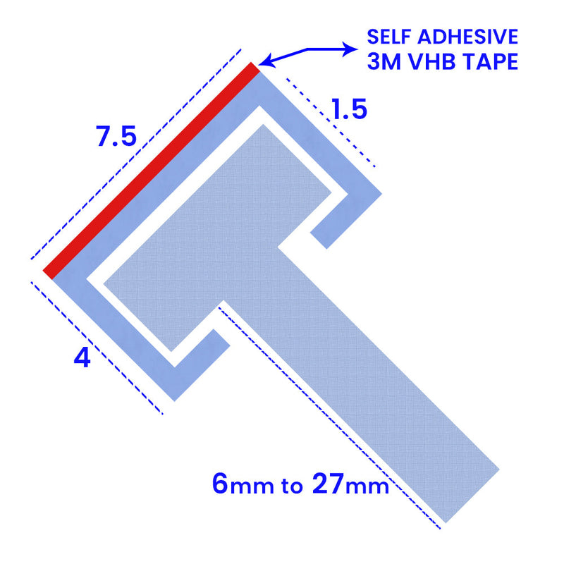 Customizable Clear Seal for Shower Doors and Bath Screens