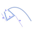 High-Quality Rigid PVC Shower Screen Seal for Water Splash Prevention (Lengths of 800mm to 2000mm)