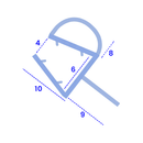 Clear Rigid PVC Shower Screen Seal for Bath & Shower Doors (Various Lengths)