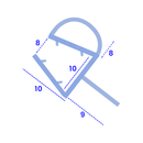 High Quality Rigid PVC Shower Screen Seal for Bath & Shower Doors (Available Lengths)