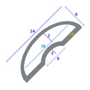 Black Threshold Seal for Wet Rooms, Showers, and Bath Edges