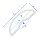 High-Quality Threshold Seal for Showers & Bath Screens Available in White Clear & Black