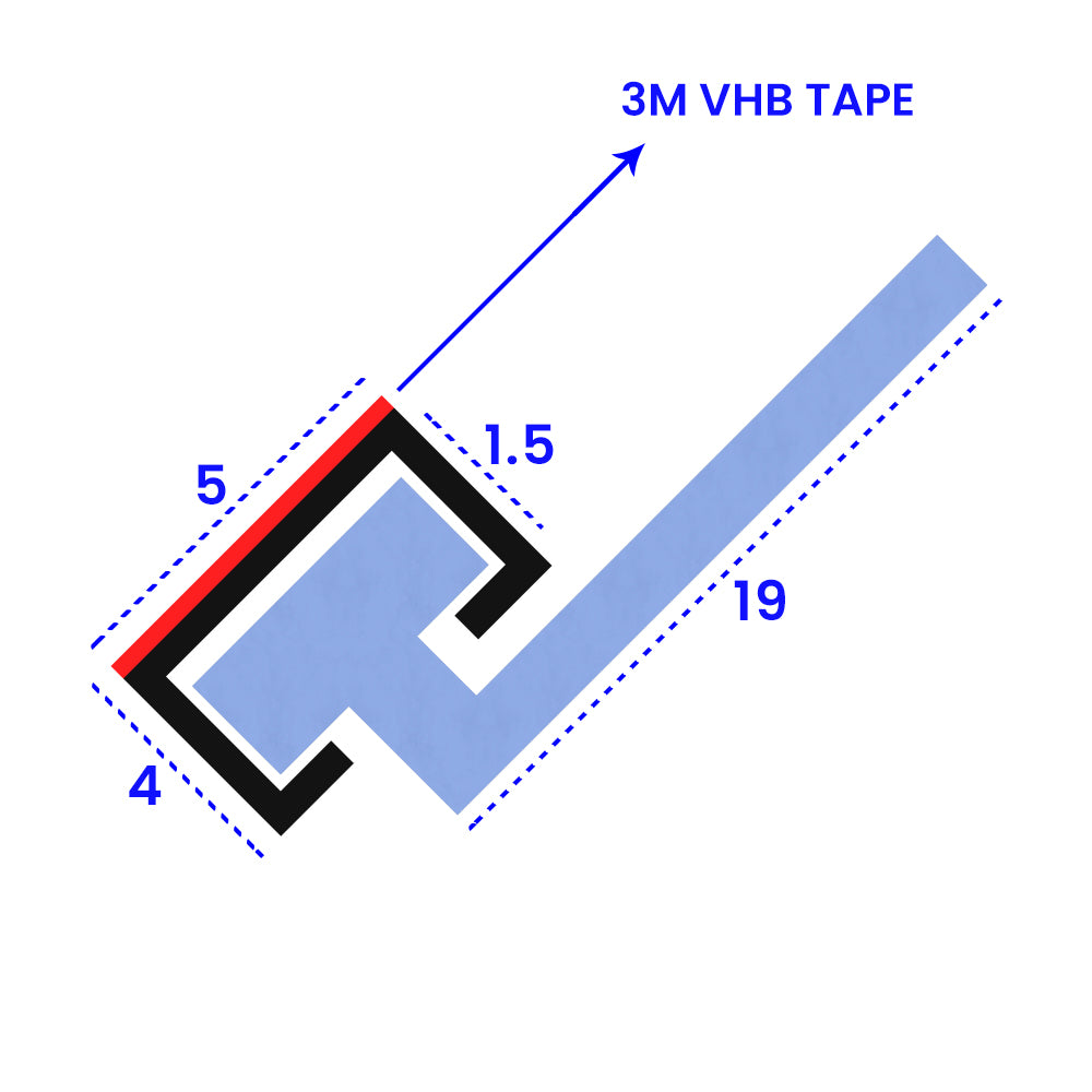 Universal Clear Shower Seal Compatible with 5mm Glass and Thicker