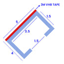Self-Adhesive Shower Screen Seal for 5mm Glass, Ideal for Bathrooms (800mm, 900mm, 1400mm, 2000mm)