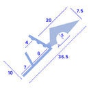 Clear PVC Shower Screen Seal for 4-6mm Glass (Lengths of 800mm to 2000mm)