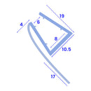 Straight Shower Screen Seal for 6-8mm Glass (800mm, 900mm, 1400mm, 2000mm)